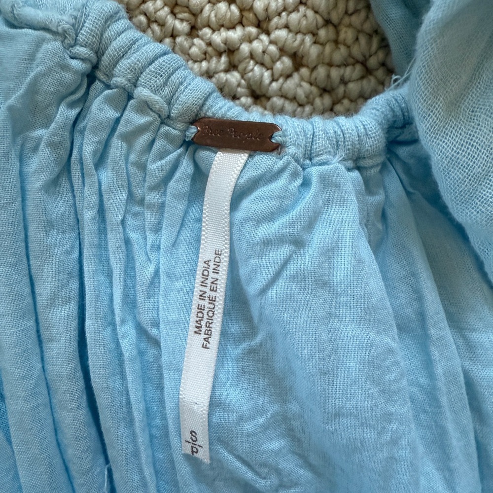 Free People Light Blue Mini Dress - Picture 4 of 4
